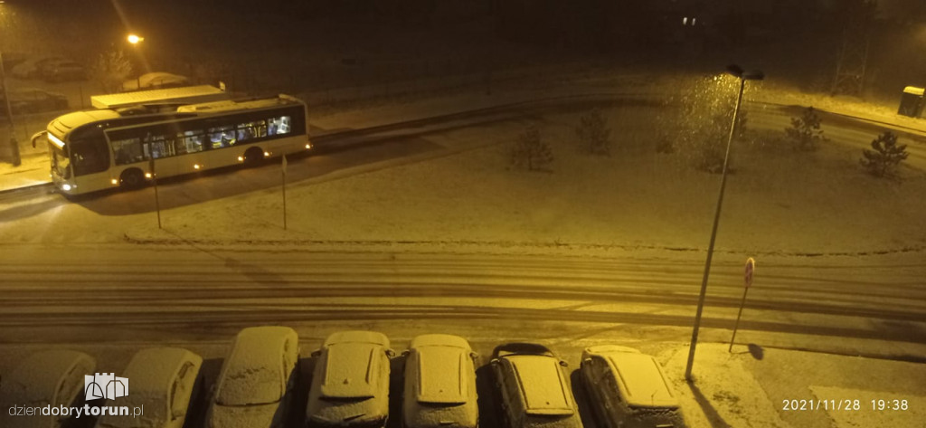Opady śniegu w Toruniu