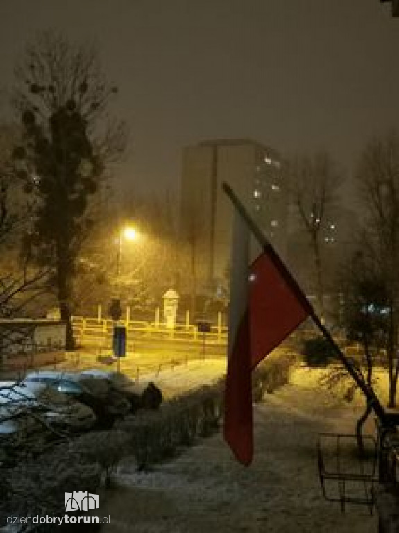 Opady śniegu w Toruniu