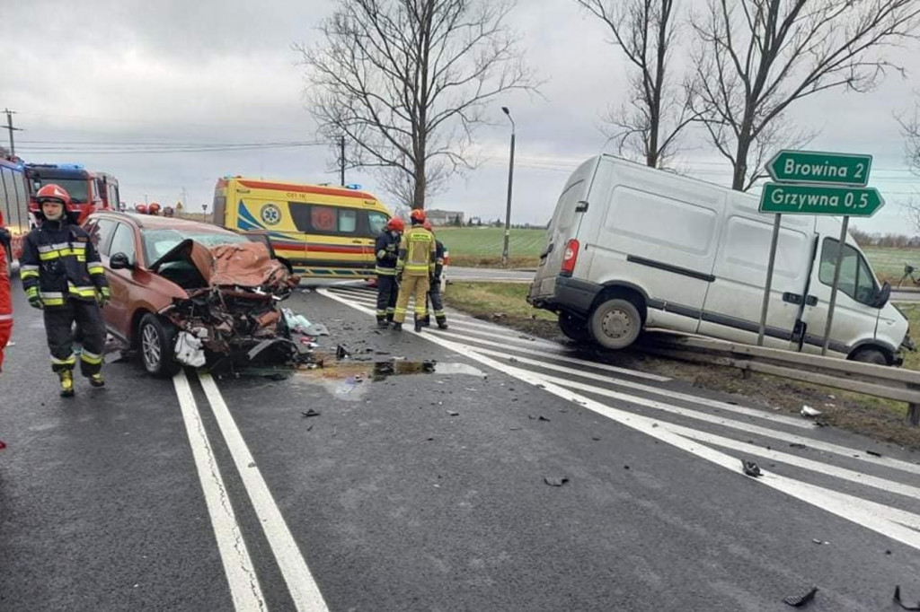 Wypadek w Grzywnie pod Toruniem