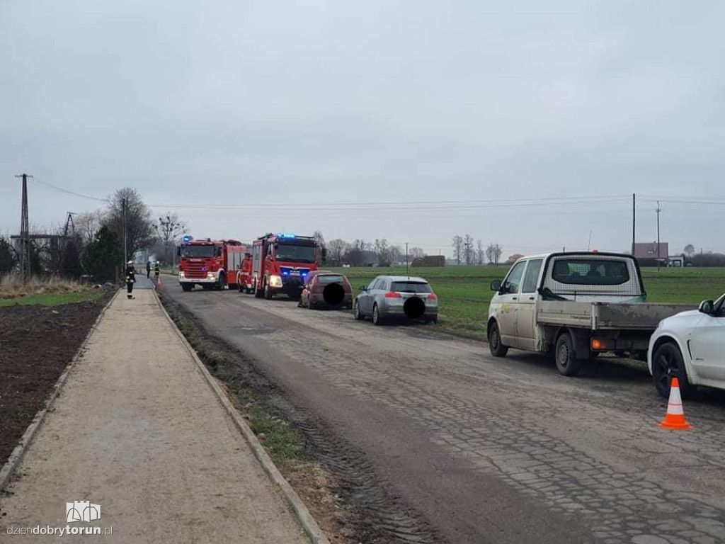 Wypadek we wsi pod Toruniem