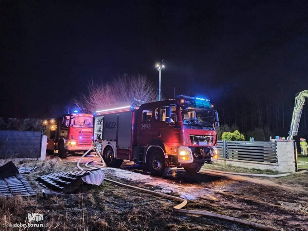 Pożar domu we wsi pod Toruniem