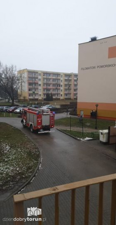Toruń: pożar przy Filomatów Pomorskich