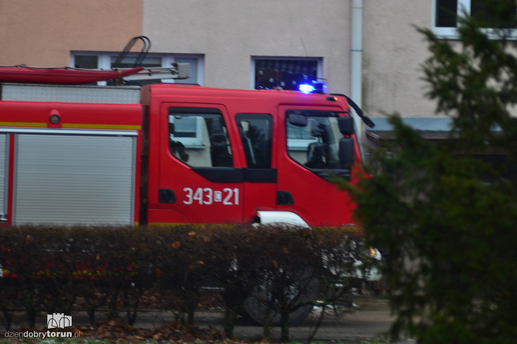 Toruń: pożar przy Filomatów Pomorskich