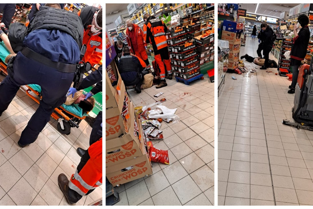 Agresor w Biedronce przy Łódzkiej