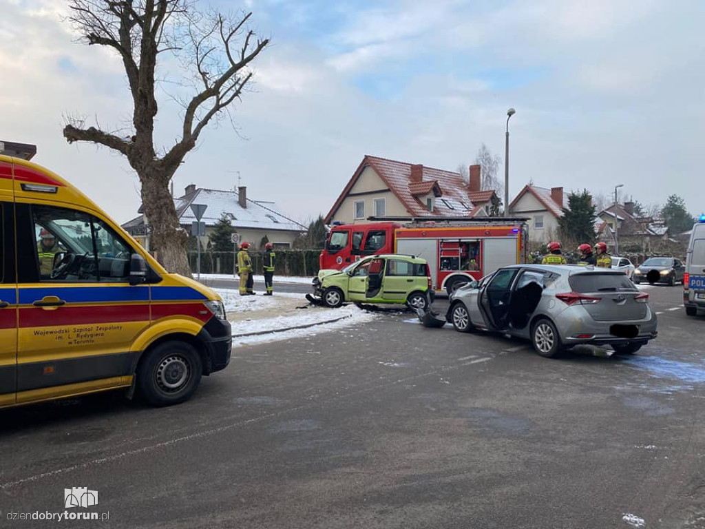Toruń: zdarzenie drogowe na Wrzosach