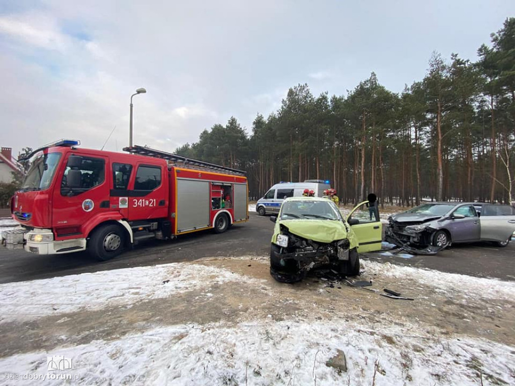 Toruń: zdarzenie drogowe na Wrzosach