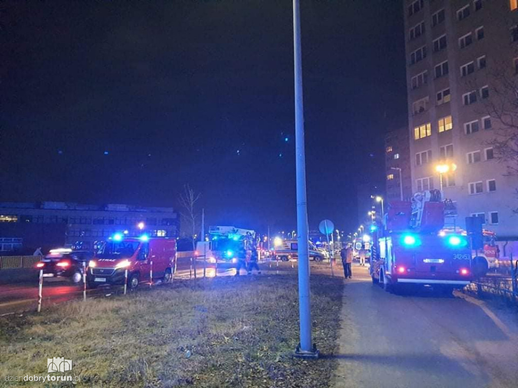 Pożar mieszkania w wieżowcu przy Gagarina