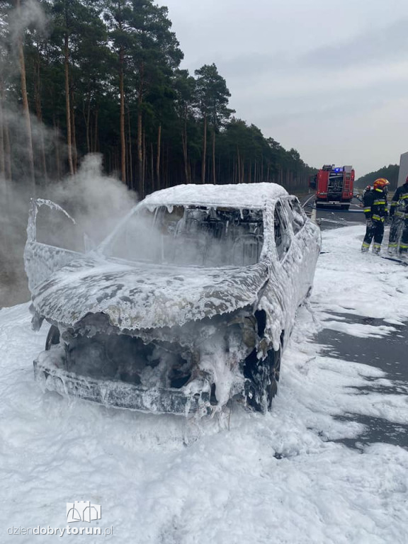 Pożar samochodu osobowego na S10