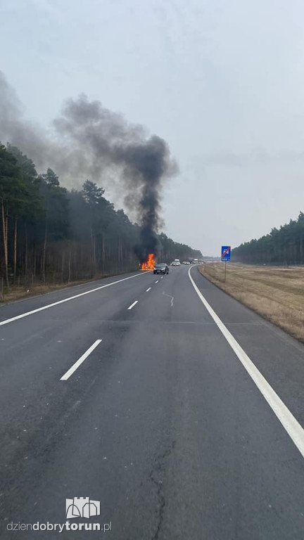Pożar samochodu osobowego na S10