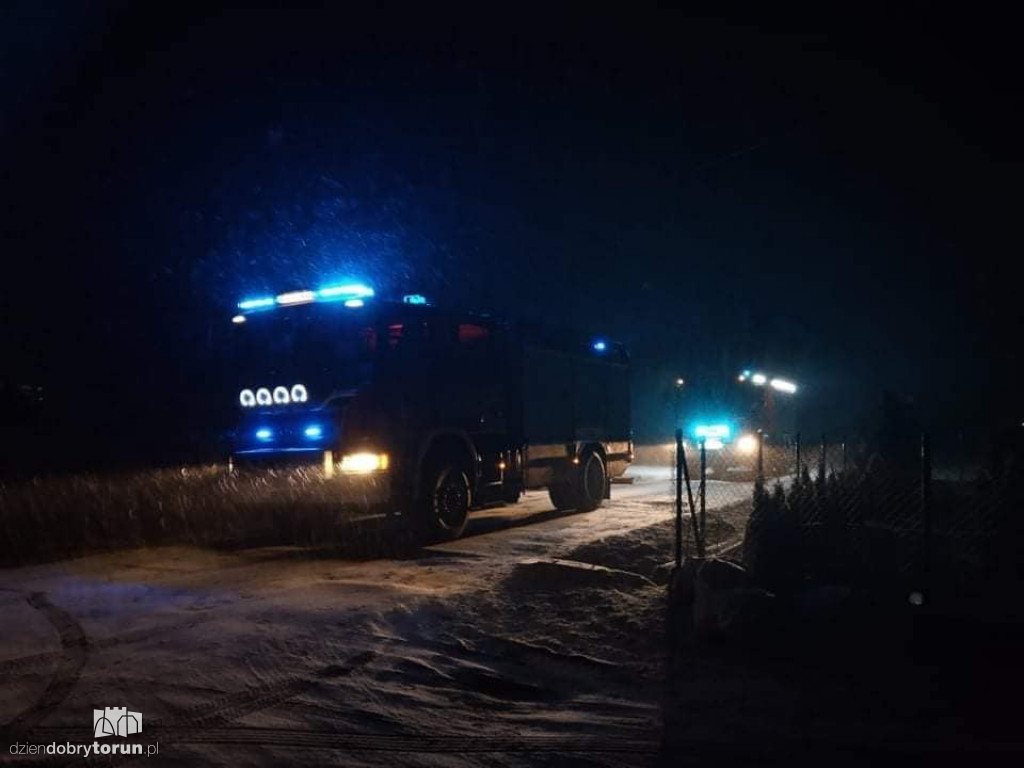 Obrowo k. Torunia: pożar sadzy w budynku
