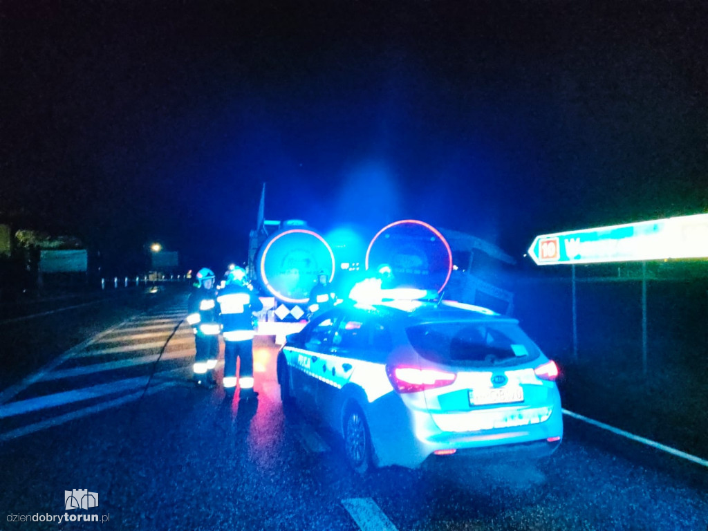 Wypadek na DK 10 w pobliżu Torunia