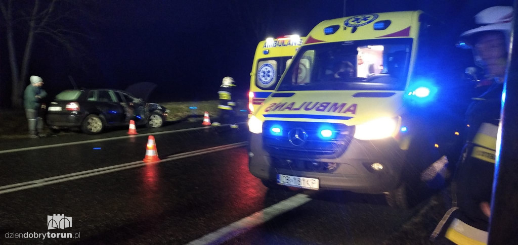 Wypadek na DK 10 w pobliżu Torunia