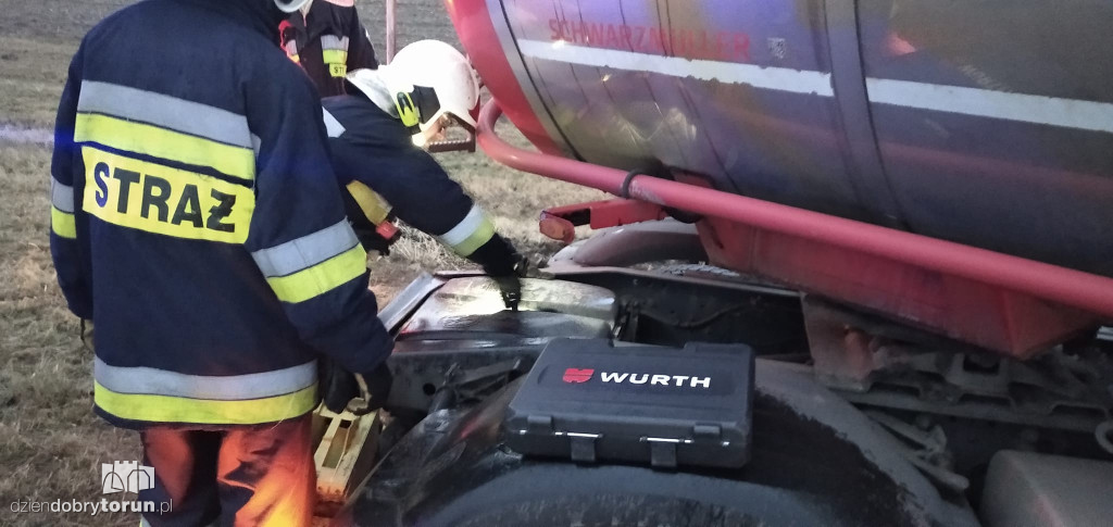 Wypadek na DK 10 w pobliżu Torunia