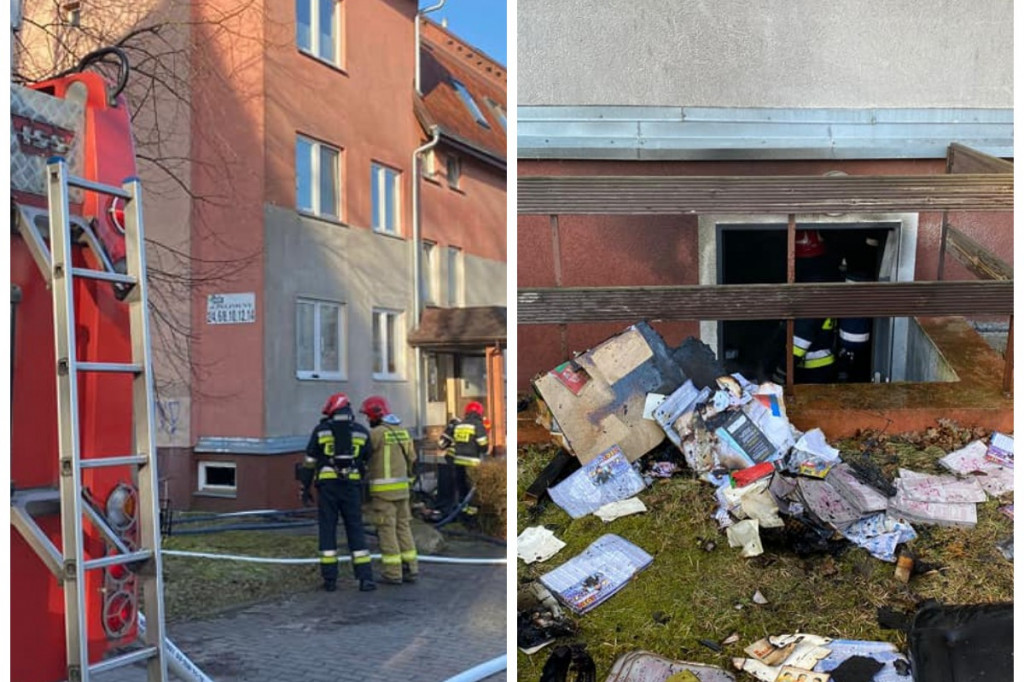 Toruń: pożar w budynku przy Telimeny