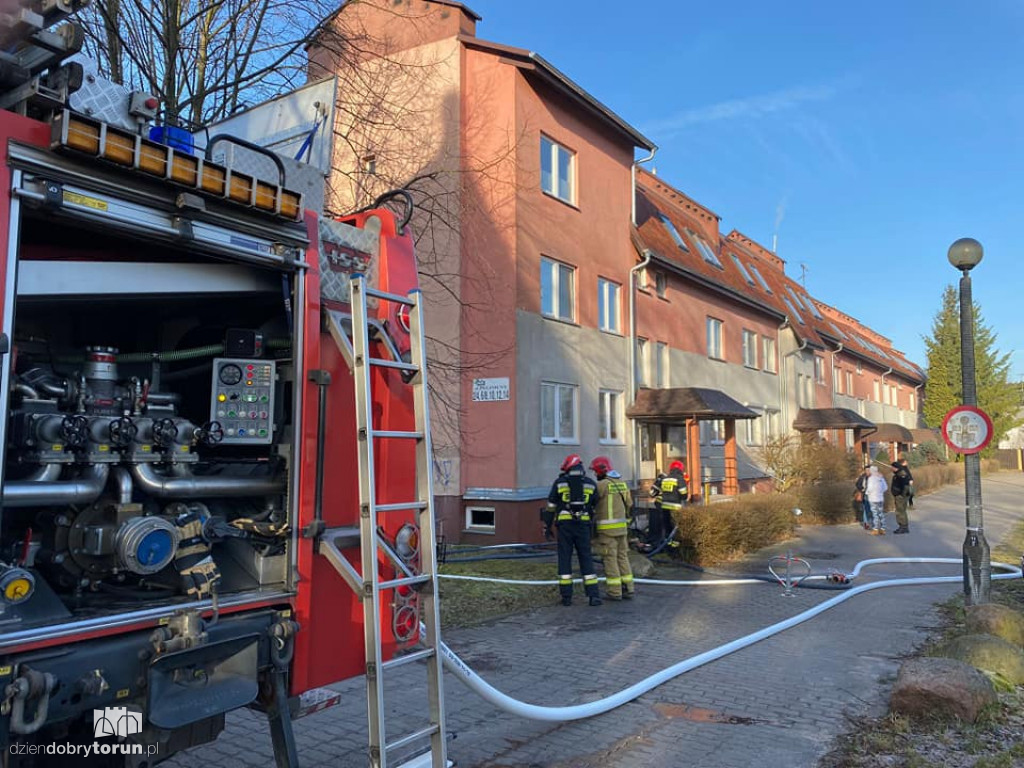 Toruń: pożar w budynku przy Telimeny