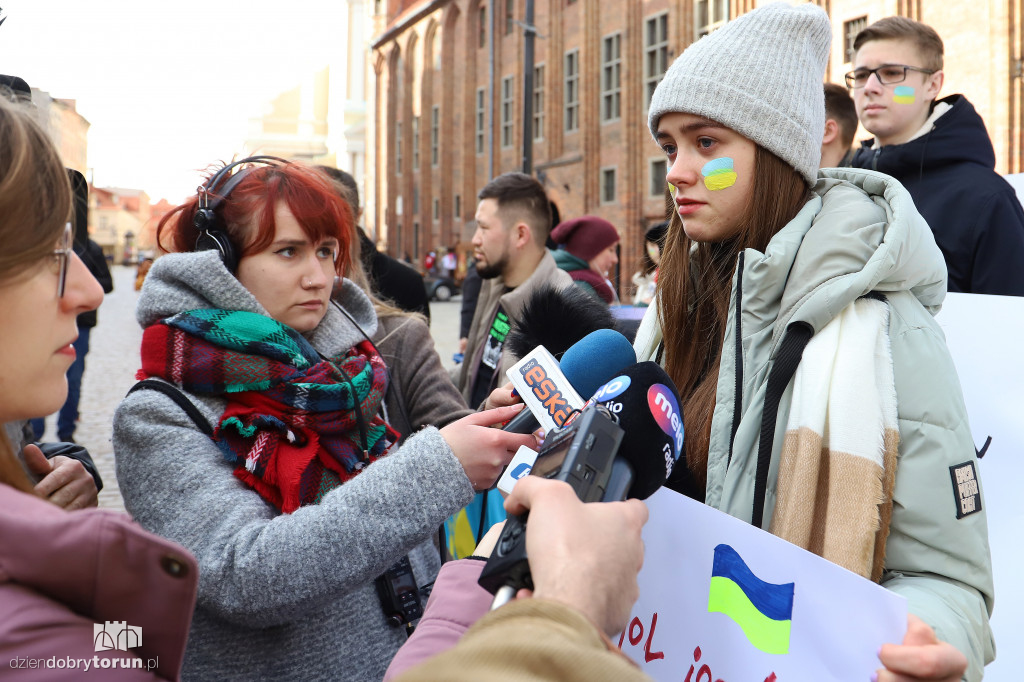 Toruń: manifestacja dla wolnej Ukrainy