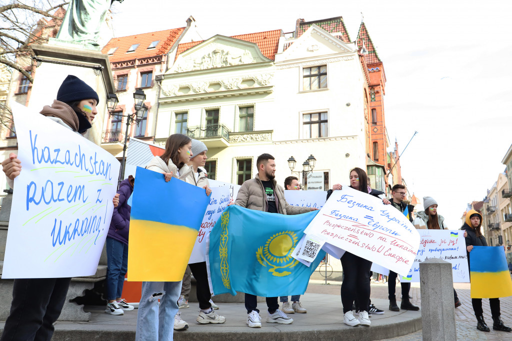 Toruń: manifestacja dla wolnej Ukrainy