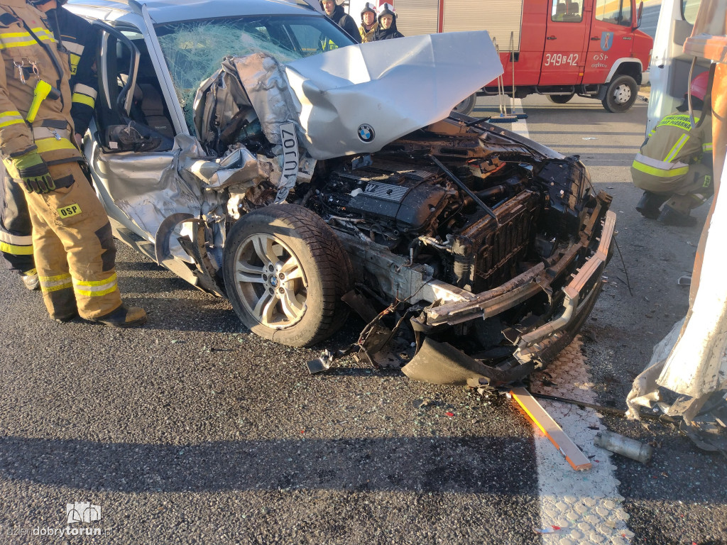 Groźne zderzenie na A1 pod Toruniem