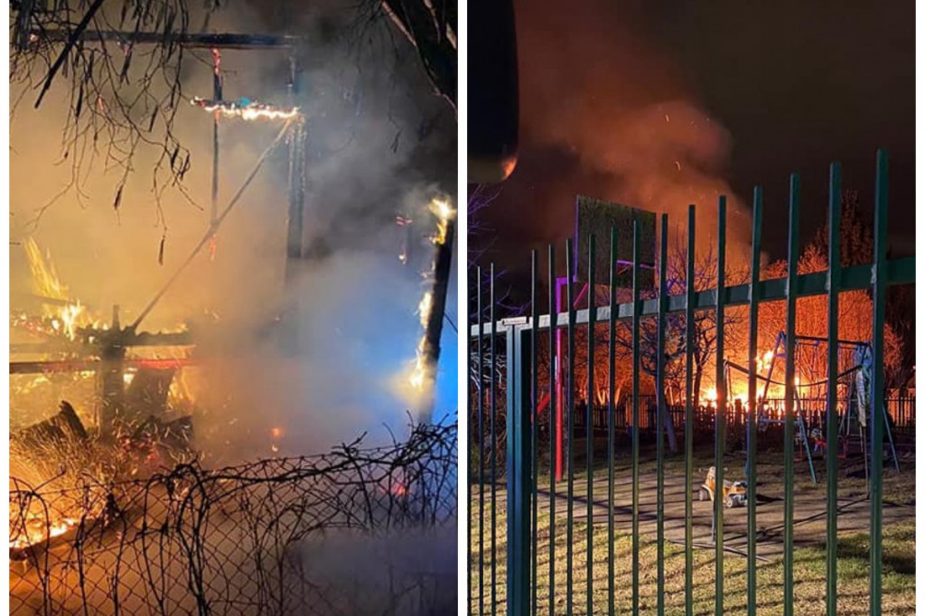 Nocny pożar w Toruniu
