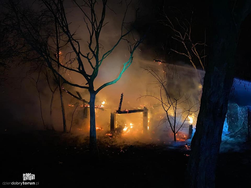 Nocny pożar w Toruniu
