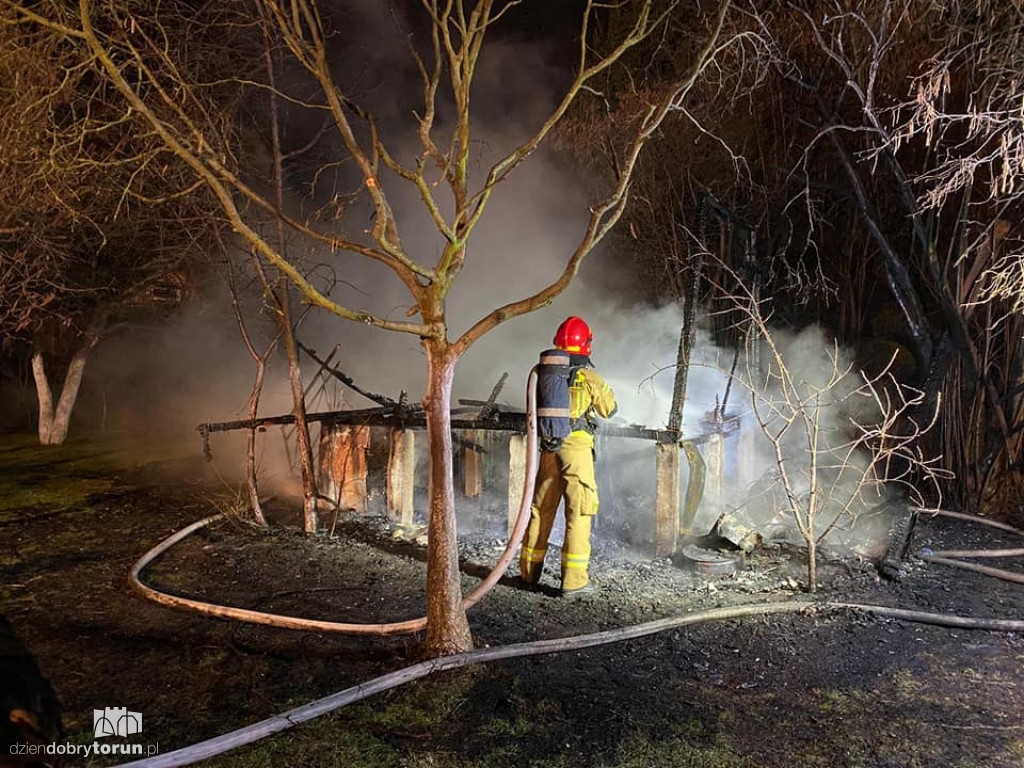Nocny pożar w Toruniu