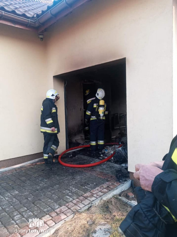 Pożar domu we wsi pod Toruniem