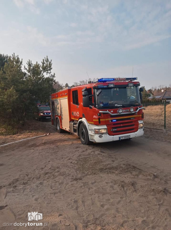Pożar domu we wsi pod Toruniem
