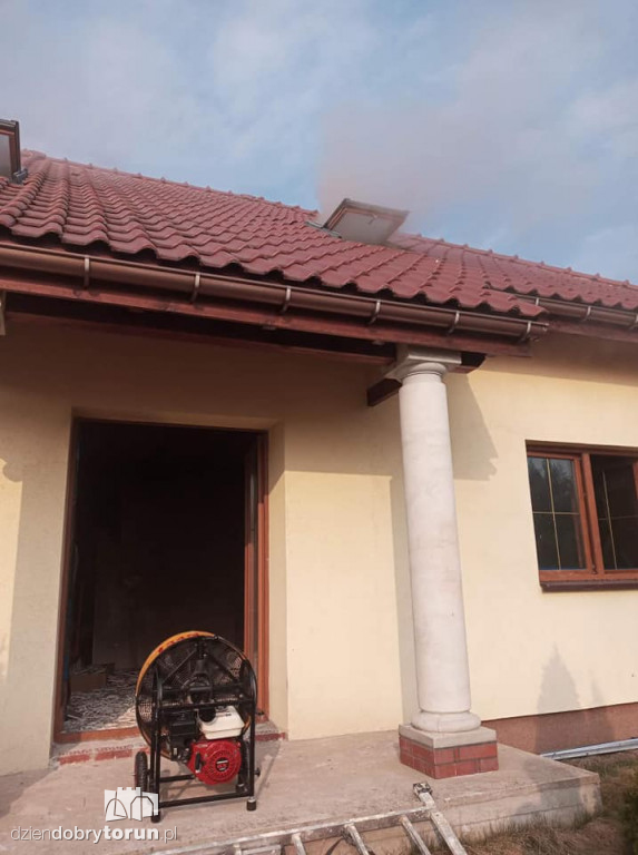 Pożar domu we wsi pod Toruniem