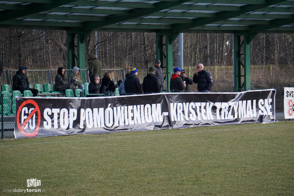 Kibice Elany Toruń na meczu z Victorią Lisewo