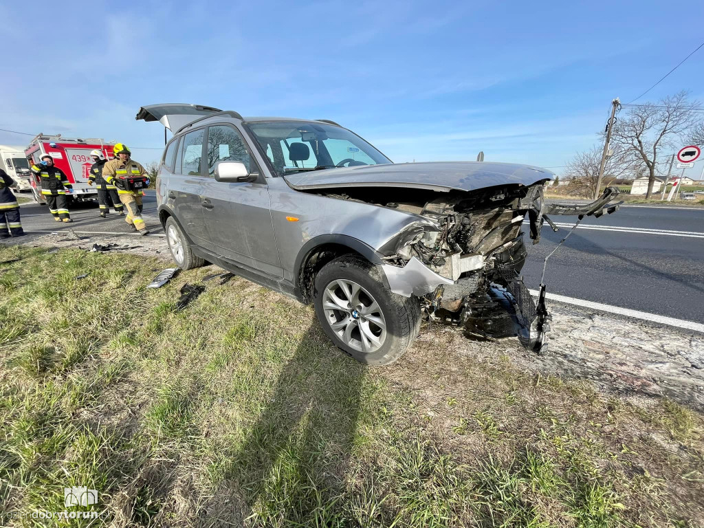 Wypadek na DK 15 w pobliżu Torunia