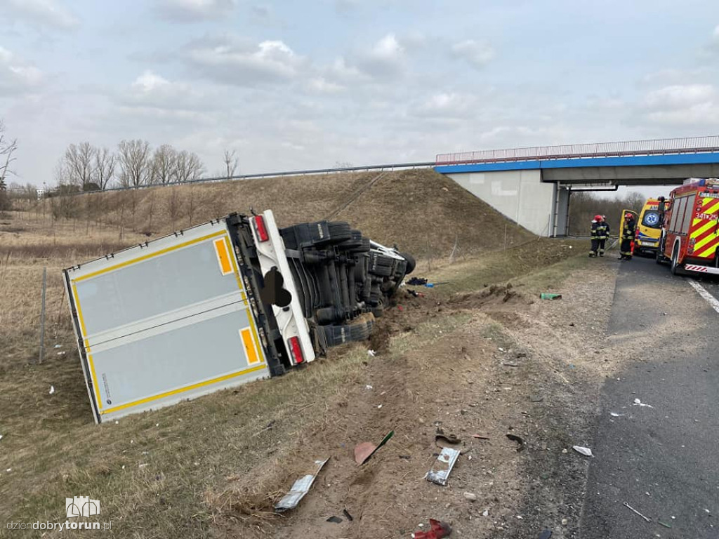 Wypadek na S10 pod Toruniem
