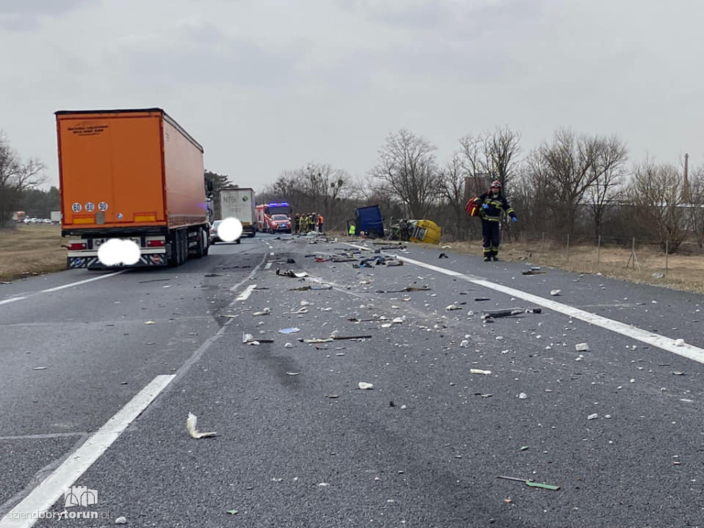 Wypadek na S10 pod Toruniem