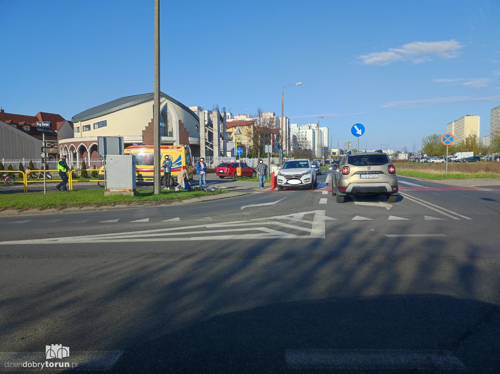 Toruń: potrącenie rowerzysty na Skarpie