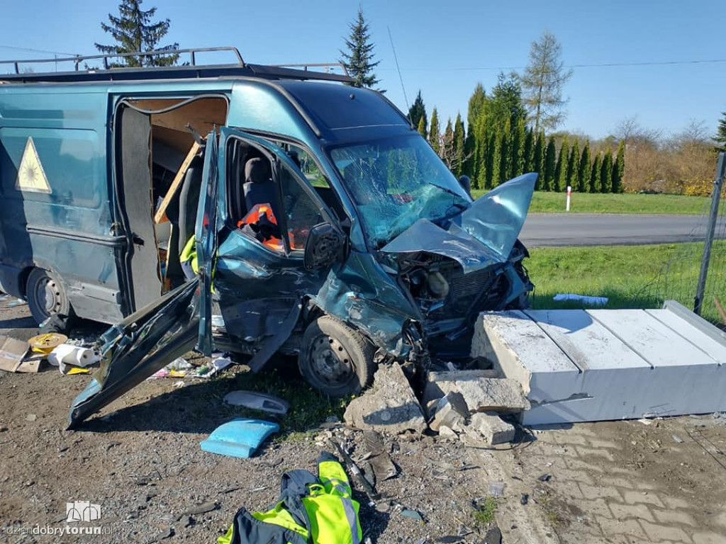 Wypadek we wsi pod Toruniem