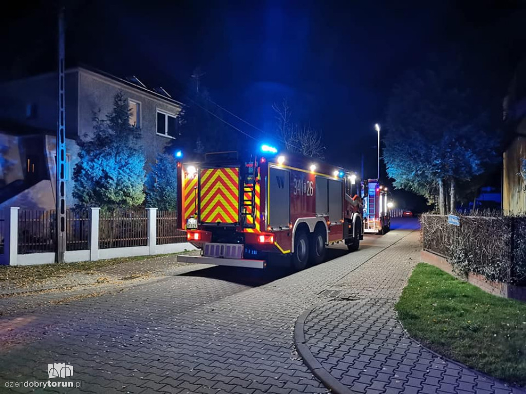Nocny POŻAR pod Toruniem