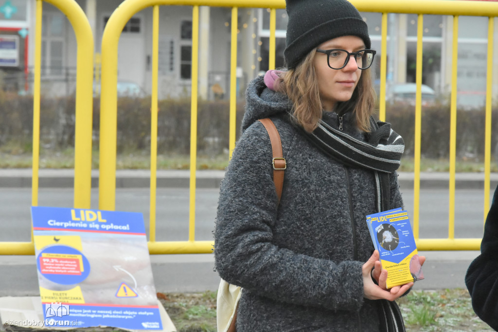 Pikieta pod supermarketem Lidl w Toruniu