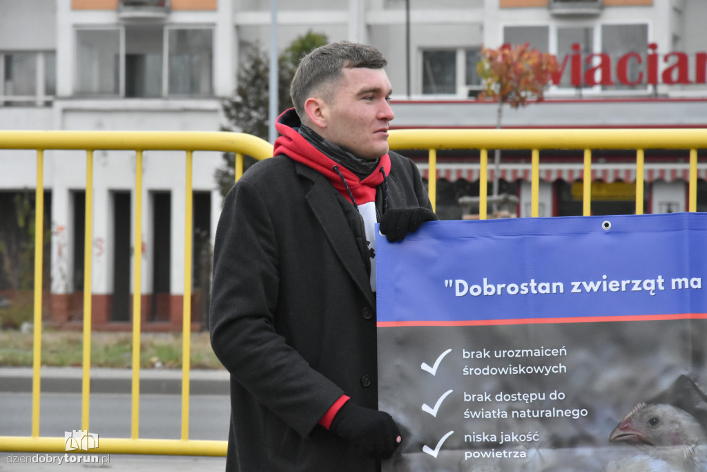 Pikieta pod supermarketem Lidl w Toruniu
