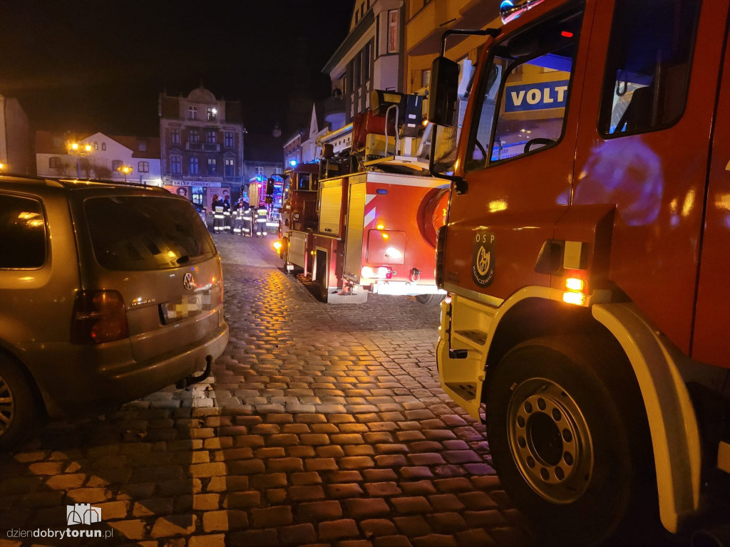 Pożar sadzy przy ul. Rynek w Chełmży