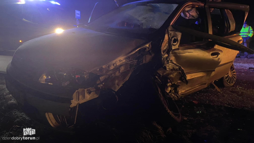 Wypadek na drodze w pobliżu Torunia