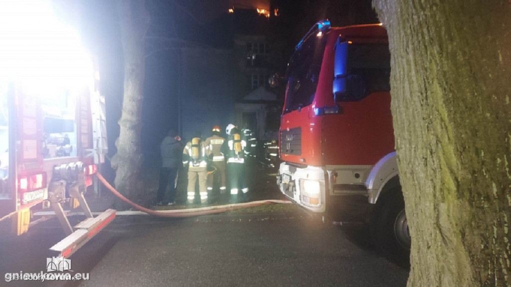 Pożar w budynku dawnego domu dziecka