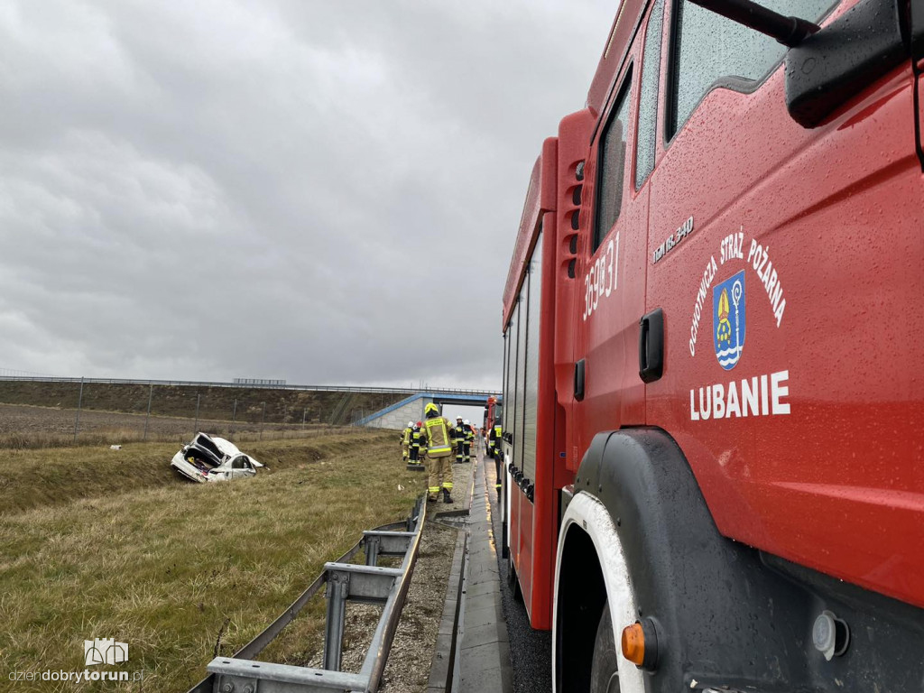 Wypadek na A1 za Toruniem