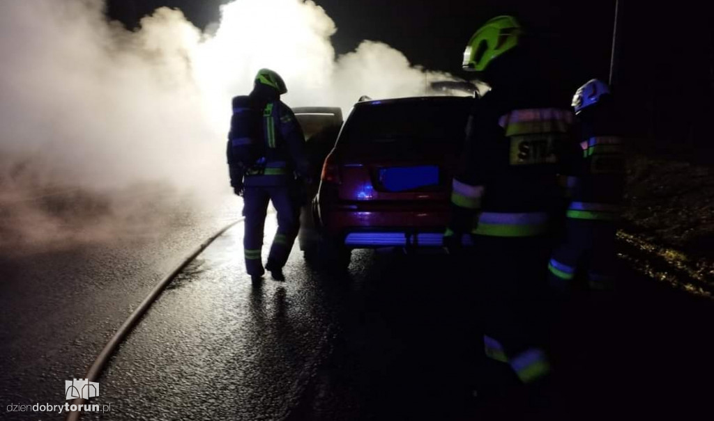 Pożar na DK 10 w powiecie toruńskim