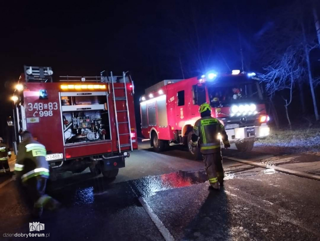 Pożar na DK 10 w powiecie toruńskim