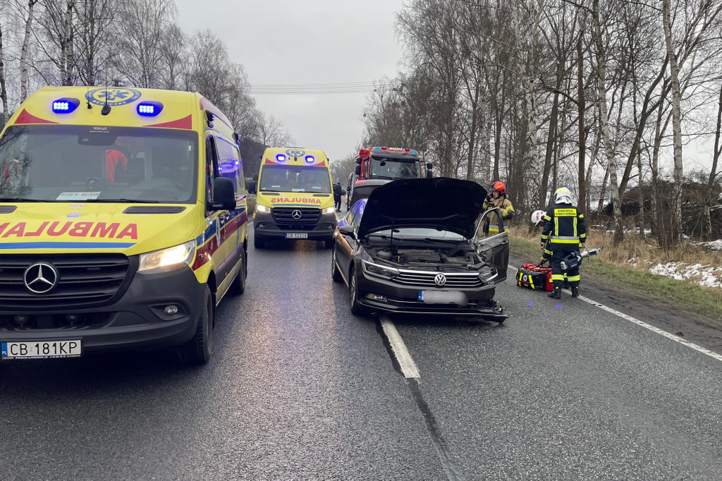 Wypadek na DK 10 w pobliżu Torunia