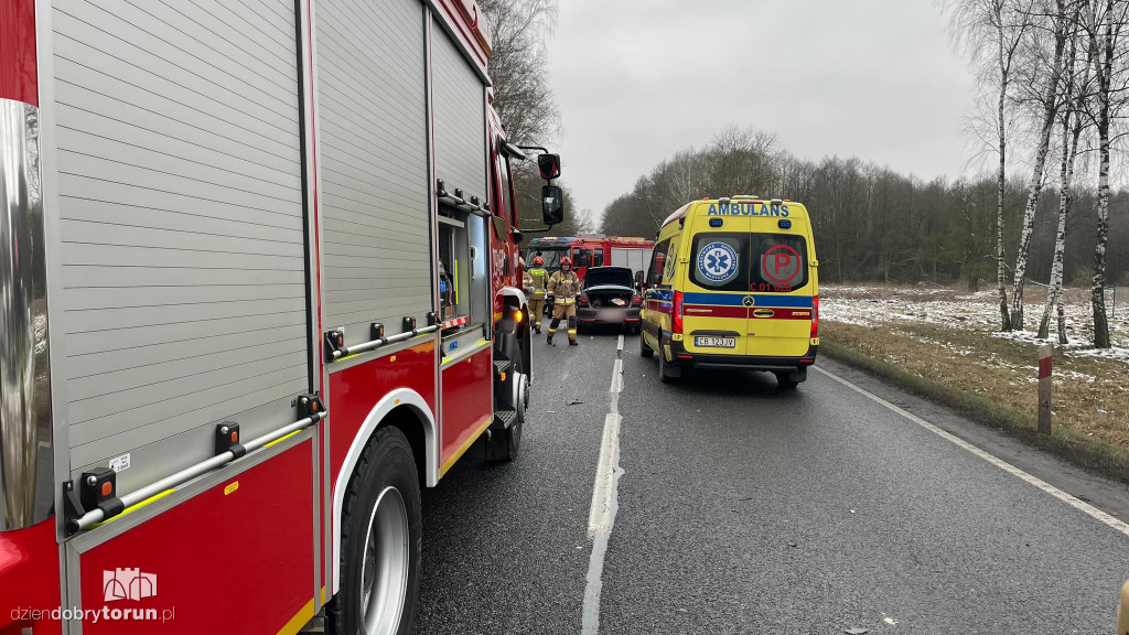 Wypadek na DK 10 w pobliżu Torunia
