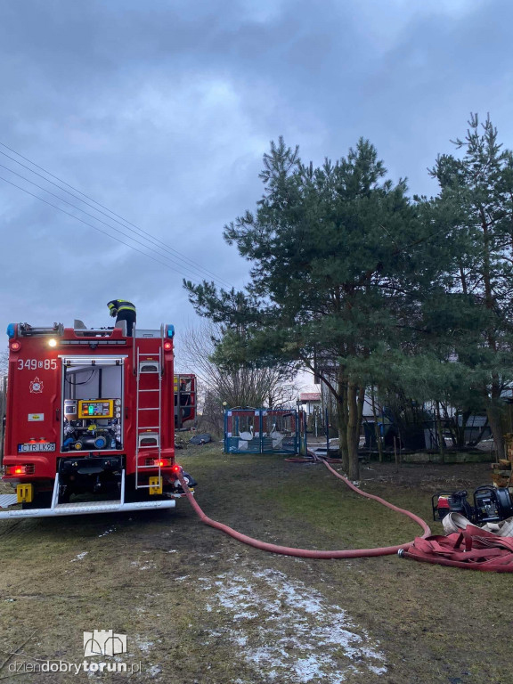 Groźny pożar w powiecie toruńskim