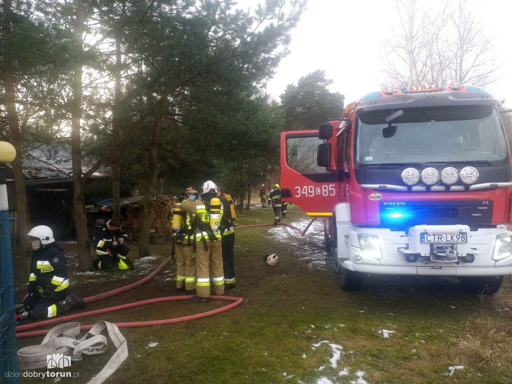 Groźny pożar w powiecie toruńskim