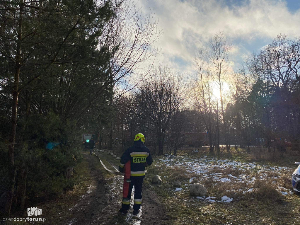 Groźny pożar w powiecie toruńskim