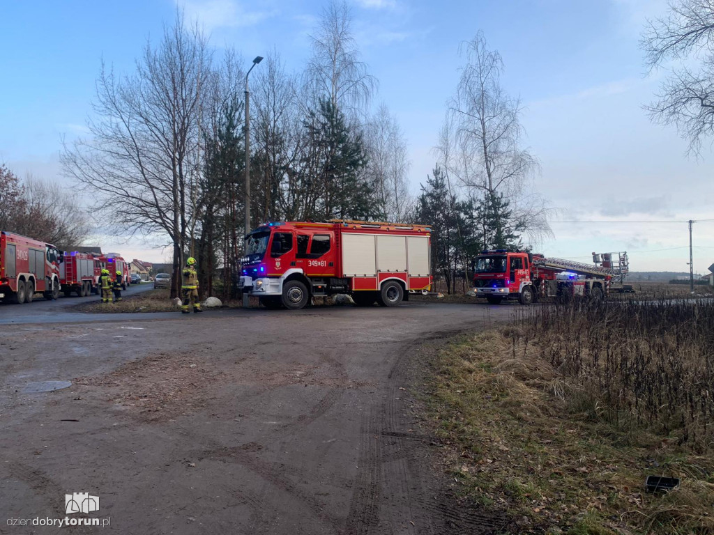 Groźny pożar w powiecie toruńskim