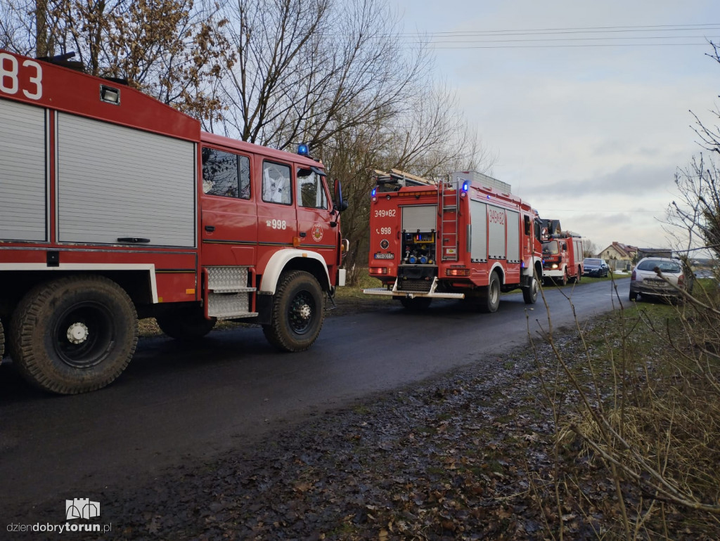 Groźny pożar w powiecie toruńskim